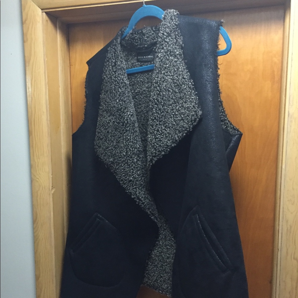 Faux leather faux fur vest from Nordstrom rack